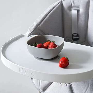 Beaba Silicone Suction Baby Bowl - Silicone Bowl, Toddler Bowls, Baby Bowls First Stage, Baby Necessities, Baby Essentials, Toddler Baby Feeding, Cloud