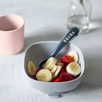 Beaba Silicone Suction Baby Bowl - Silicone Bowl, Toddler Bowls, Baby Bowls First Stage, Baby Necessities, Baby Essentials, Toddler Baby Feeding, Cloud