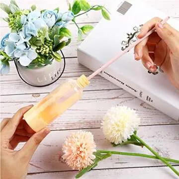 9 Pieces 3 Sizes Silicone Spatula for Beauty and Kitchen Silicone Makeup Spatula Silicone Bottle Scraper Spatula Lotion Spatula for Girls and Women (Pink)