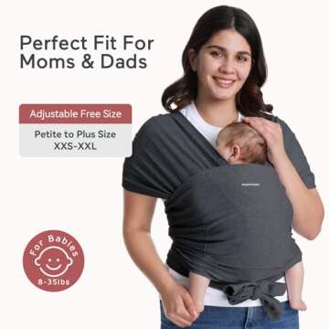Momcozy Adjustable Baby Wrap Carrier for All Parents