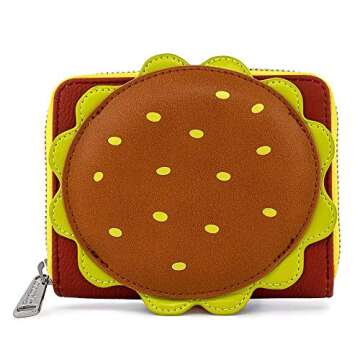 Loungefly x SpongeBob SquarePants Plankton Krabby Patty Zip-Around Wallet (Multi)