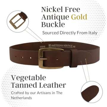Genuine Leather Womens Brown Belt for Elegant Fashion