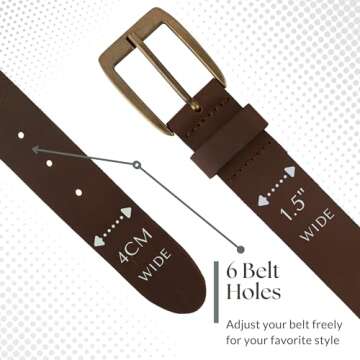 Genuine Leather Womens Brown Belt for Elegant Fashion