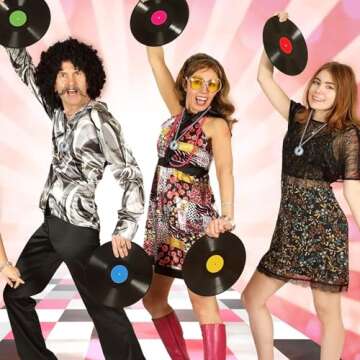 12 Piece Mirror Disco Ball Costume Necklaces 70s Disco Party Necklaces for Home Decorations, 1.57 Inch Stage Props, Game Accessories, Halloween, Party Favor and Supplies(Silver)