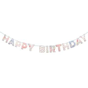 Meri Meri English Garden Banner - Reusable Birthday Decor