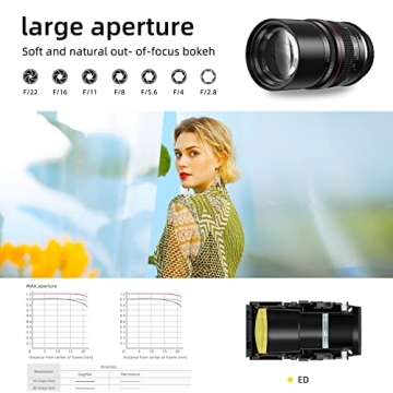 Lightdow 135mm f/2.8 FE UMC Telephoto Lens for Canon DSLRs