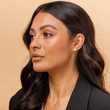 Elegant PAVOI 14K Gold Freshwater Pearl Stud Earrings