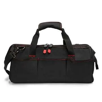 WORKPRO Close Top Storage Tool Bag, 18", Black/Red, W081023A,Black&Red