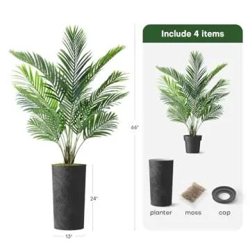 Artificial Areca Palm Tree - Lifelike Indoor & Outdoor Decor