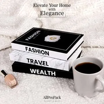 Decorative Books for Home Decor, Set of 3 Modern Fashion Decor Books for Coffee Table, Hardcover Faux Books for Decoration with Blank Pages