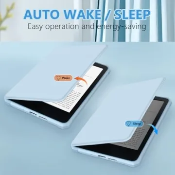FUWANG Kindle Paperwhite Case with Auto Sleep/Wake - Blue