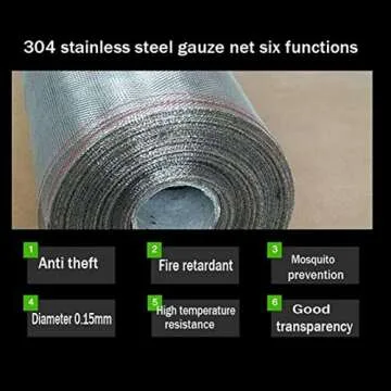 KISKIS Stainless Steel Woven Wire Mesh for Easy Installation