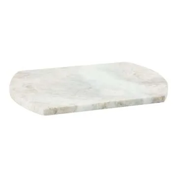 Creative Co-Op Long Marble Cutting Board, Buff, 12" x 8"