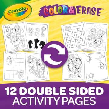 Crayola PAW Patrol Sticker Activity Pad, 12 PAW Patrol Coloring Pages, 100+ Stickers, Travel Activity, PAW Patrol Toys, Toddler Gifts