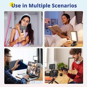 Eicaus Rechargeable LED Fill Light, Selfie Light with Clip for Makeup, TikTok, Zoom Calls, Photography, Phone Light for Pictures & Video Light for iPhone, Android, iPad, Laptop, Monitor