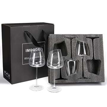 Elegant Slanted Wine Glasses Set of 4 for Gifting