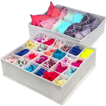 Sorbus Foldable Drawer Organizers for Easy Storage