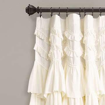 Lush Decor Kemmy Window Curtain Panel - Stylish Ivory Design for Any Room