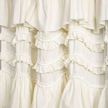 Lush Decor Kemmy Ivory Window Curtain Panel - Elegant Style