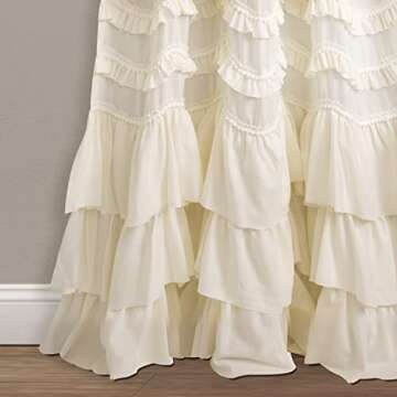 Lush Decor Kemmy Ivory Window Curtain Panel - Elegant Style