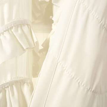 Lush Decor Kemmy Ivory Window Curtain Panel - Elegant Style