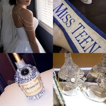 10 Yard Crystal Rhinestone Close Chain Clear Trim Sewing Craft Silver color (4mm)