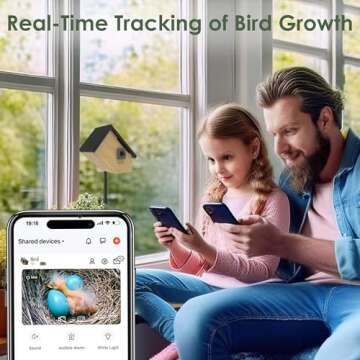 Birdkiss Smart Bird Houses for Outside Solar Powered, 1080P HD Live View Birdhouse with Camera, Perfect Viewing Bird Nesting and Hatching, Ideal Outdoors Bird House for Blue Bird and Cardinal (Black)