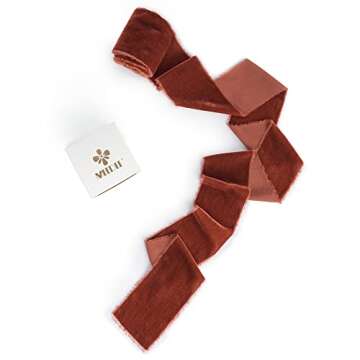 Luxurious Rust Velvet Ribbon for Elegant Decor