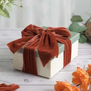 Luxurious Rust Velvet Ribbon for Elegant Decor