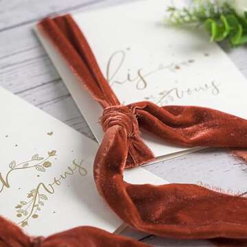 Luxurious Rust Velvet Ribbon for Elegant Decor