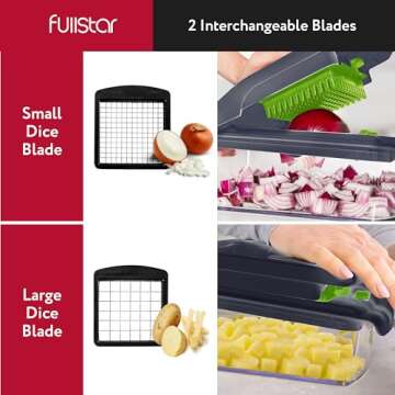 Fullstar Vegetable Chopper and Spiralizer - Effortless Kitchen Prep Tool