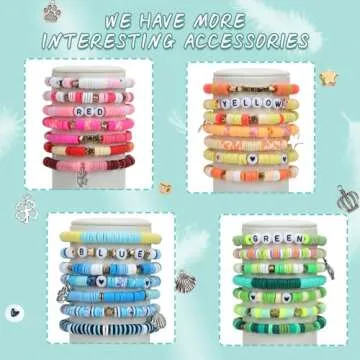 QUEFE 9000 Clay Beads Bracelet Making Kit, 72 Colors Friendship Bracelet Beads, Polymer Heishi Beads with Charms for Jewelry Making, Gifts, Crafts, Preppy