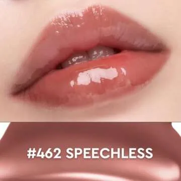 HERA Sensual Nude Gloss Lipstick #462 SPEECHLESS | Sheer & Glossy Finish, Non-sticky, Moisturizing and Hydrating, Korean Lip Makeup, 0.17 oz. (5g)