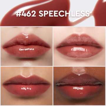 HERA Sensual Nude Gloss Lipstick #462 SPEECHLESS | Sheer & Glossy Finish, Non-sticky, Moisturizing and Hydrating, Korean Lip Makeup, 0.17 oz. (5g)