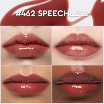HERA Sensual Nude Gloss Lipstick #462 SPEECHLESS | Sheer & Glossy Finish, Non-sticky, Moisturizing and Hydrating, Korean Lip Makeup, 0.17 oz. (5g)