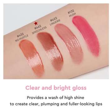HERA Sensual Nude Gloss Lipstick #462 SPEECHLESS | Sheer & Glossy Finish, Non-sticky, Moisturizing and Hydrating, Korean Lip Makeup, 0.17 oz. (5g)