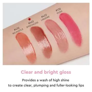 HERA Sensual Nude Gloss Lipstick #462 SPEECHLESS | Sheer & Glossy Finish, Non-sticky, Moisturizing and Hydrating, Korean Lip Makeup, 0.17 oz. (5g)