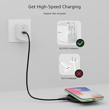 Amazon Basics Wireless Charging Pad Qi Certified Black