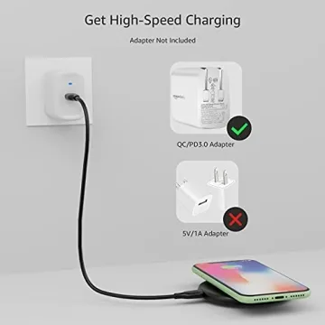 Amazon Basics Wireless Charging Pad Qi Certified Black