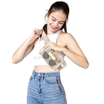 Clear Fanny Pack Belt Bag Stadium Approved for Women Men with Adjustable Strap Water-resistant Waist...