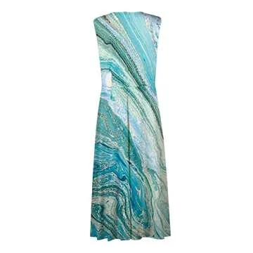 Generic Women's Formal Dresses - Elegant Wrap V Neck Sleeveless Maxi Dress for Beach & Events