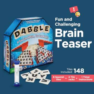 Dabble® Word Game | Fast-Paced Family Board Game | Enhances Spelling and Vocabulary for All Ages | ...