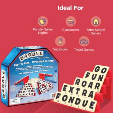Dabble® Word Game | Fast-Paced Family Board Game | Enhances Spelling and Vocabulary for All Ages | Spell The First Five Words | Award-Winning and Educational Learning Game | Great Game for All Ages