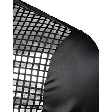 JOGAL Mens 70s Disco Shirt Silver Sequins Party Costume Long Sleeve Button Down Shirt Medium Black Silver
