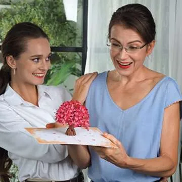 Paper Love 3D Heart Tree Pop-Up Cards, for Birthday, Anniversary, Mothers Day, Thank You, Get Well, All Occasion - 5" x 7" Cover - Includes Envelope and Note Tag