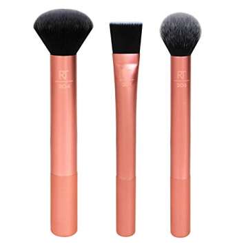 Real Techniques Flawless Base Makeup Brush Kit 2.0, Face Brush Set for Liquid, Cream, & Powder Produ...