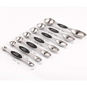 Stainless Steel Magnetic Measuring Spoons Set of 8
