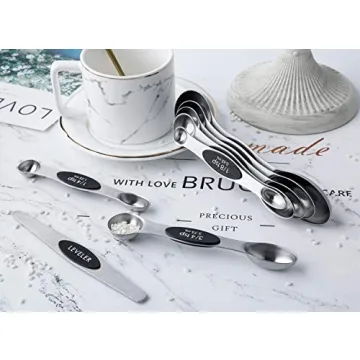 Stainless Steel Magnetic Measuring Spoons Set of 8