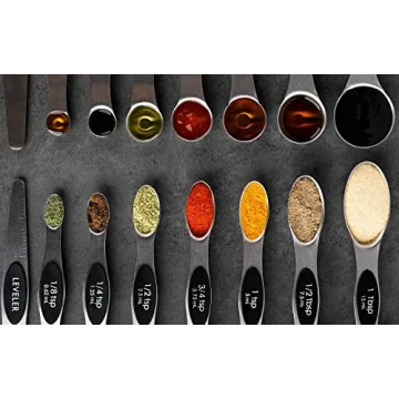 Stainless Steel Magnetic Measuring Spoons Set of 8