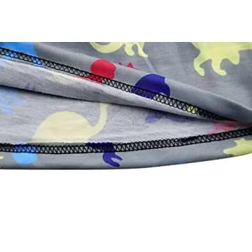 Miss Bei Girls Strapless Dress Summer Casual Solid Color Dress Round Neck Holiday Seaside Dress 4-15 Years AL-Dinosaur 140cm